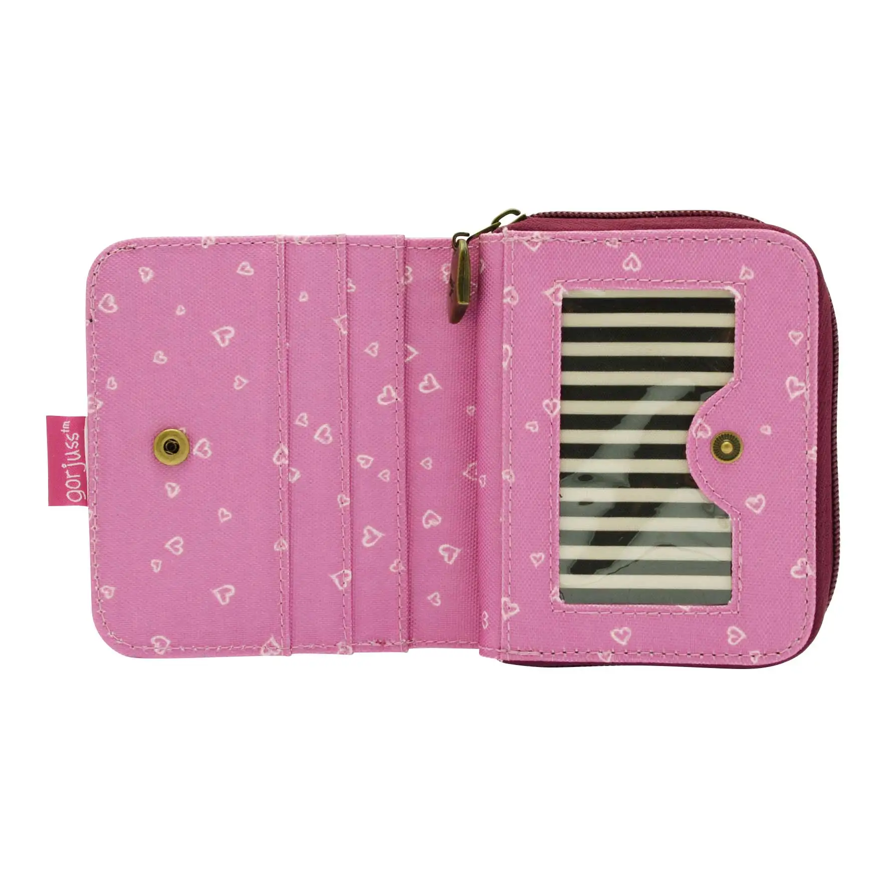 Billetero Monedero Gorjuss Oops Daisy Sus Medidas Aproximadas son de 12 cm de Ancho x 9 cm de alto y 3 cm de espesor.Este maravilloso Monedero de Gorjuss tiene un compartimento