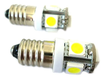 

Led bulb E10 screw miniature 5 Smd DC 12V No Polarita lights White for car