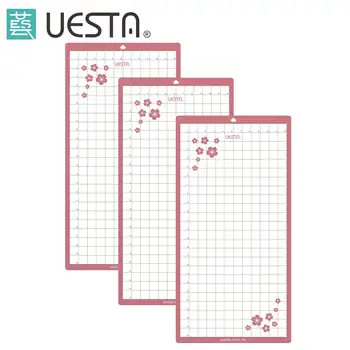 

3 Pieces Pcs UESTA Strong Grip Adhesive 24 by 12 Inch Cutting Mat Vinyl Cutter Plotter Craft Sticky (Strong Stickiness)