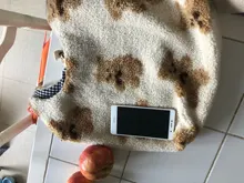 Bolso grande de tela de oveja para mujer, bolso grande de hombro de lona de oso de piel esponjosa, bolso de compras suave de gran capacidad, bolso escolar para niña