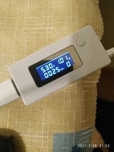 Amperímetro de cola blanca de KCX-017 con pantalla LCD, medidor de Monitor de capacidad de corriente de voltaje Mini USB, Detector de 3V-7V, medidor de corriente móvil