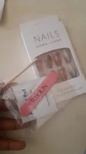 French Nails Short-Display Art-Tips Glue-Designs-Set Square Artificial-Box Kiss-Stick