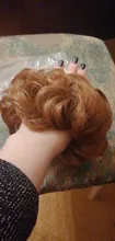 Bicicleta con sintético Flexible moño para el cabello rizado cabello moño elástico sucio ondulado Scrunchies abrigo de cola de caballo de pelo banda Exte