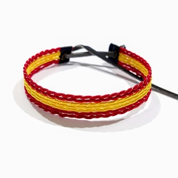 

Flag from Spain's chain bracelet for men and woman Adjustable cloth gift knots