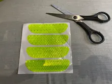 Tiras de cinta reflectiva abierta para coche, pegatinas impermeables de advertencia de coche, conducción nocturna, iluminación de seguridad, cintas luminosas, 4 Uds.