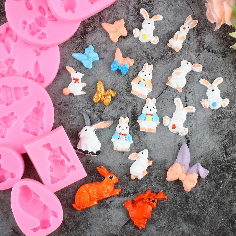 7 stampi in silicone pasquale, coniglio pasquale, set di stampi in silicone per Pasqua, coniglietto, stampo per coniglio 3D, per Pasqua, decorazioni pasquali