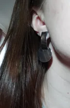 Geometric Earrings Hanging Modern Jewelry Fashion Women Big 