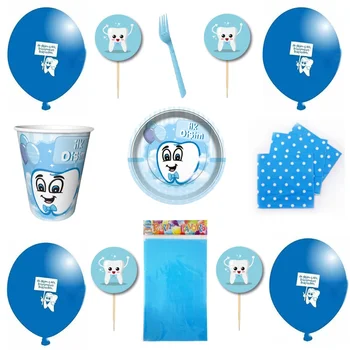 

Dental Wheat Blue Party Supplies Kit 32 Personality