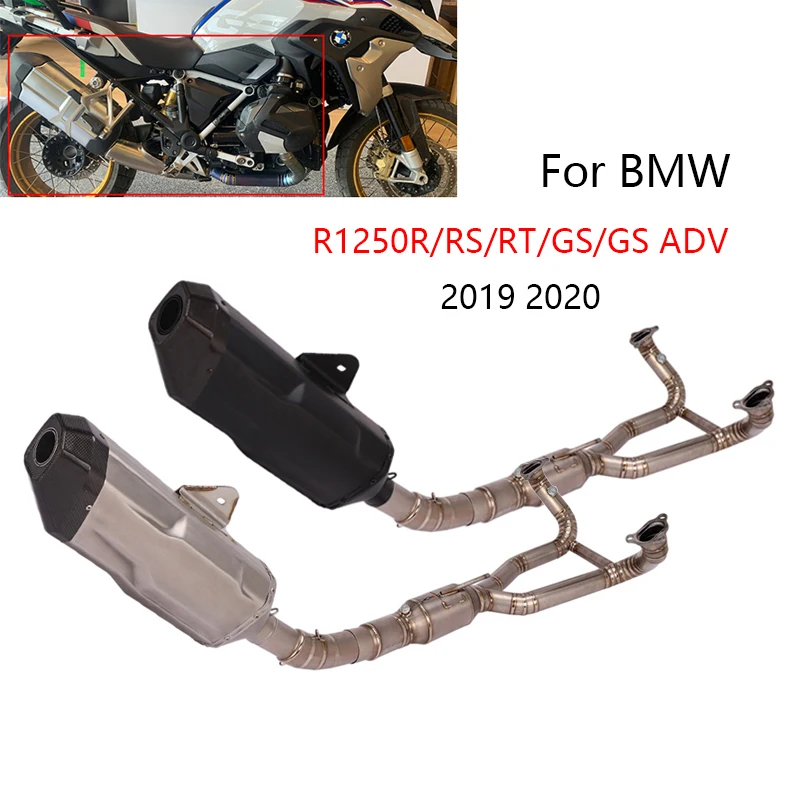 Titanium Alloy Exhaust System for BMW R1250R/RS/RT/GS R1250GS ADV 2019 2020 Motorcycle Header Mid Link Tube 51mm Muffler Slip On |
