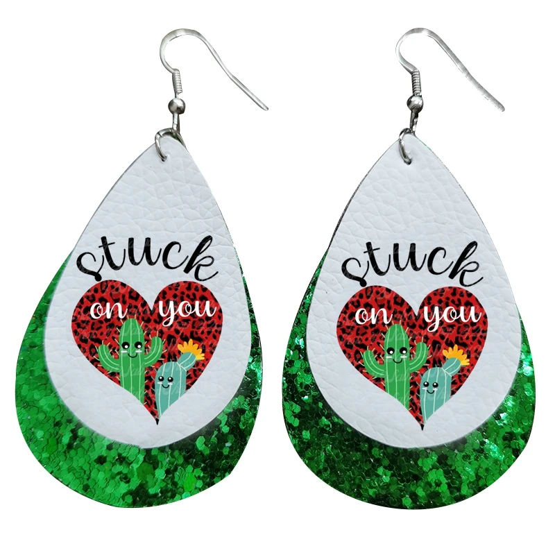 Pendientes-leopard pendientes de piel sintética en forma de lágrima, pedidos al por mayor, ahora estamos en stock. - AliExpress Joyería y