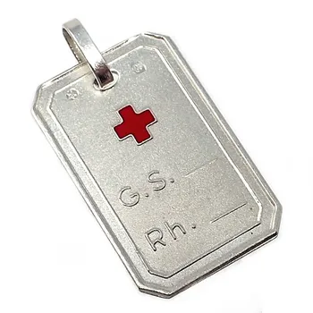 

Silver Plate Law 925m network cross 22mm. Blood group [AB5602]