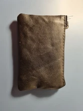 Tarjetero suave con cremallera para hombre y mujer, Cartera de cuero con cremallera, para regalo, pequeño