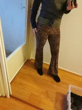 Sweetown marrón leopardo Y2K Joggers de cintura alta pantalones doble capa de red E chica estética Pantalones mujer pantalones de chándal