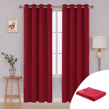 

Thermal insulation room curtains made of polyester material with silver eyelets 150x260cm