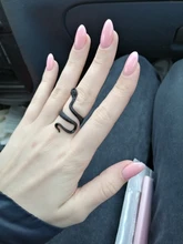 Nuevo Retro Punk personalidad exagerada serpiente anillo ajustable con apertura de la joyería