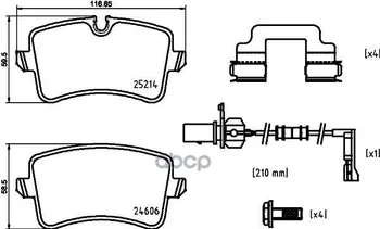 

P85150 _ disc pads rear! Audi A6/A7/A8 2.0tfsi-6.3/2.0TDI-4.2tdi 09 Brembo art. P 85 150