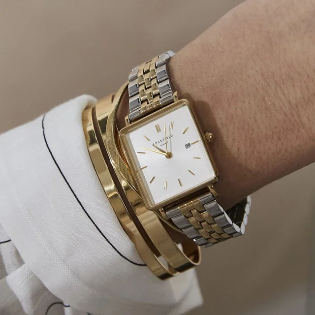 Наручные часы Rosefield QMWSSG-Q023 женские кварцевые на биколорном браслете