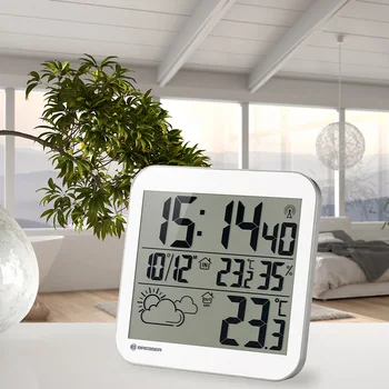 

Wall Clock Bresser MyTime LCD, White