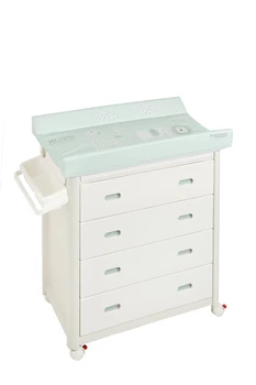 

Tub drawers white MOB furniture with FLEXIBLE padded changing baby PLASTIMYR