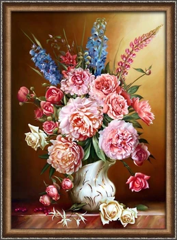 

Making Kit Diamond Mosaic Diamond painting АЖ-1815 "peonies люпинами"