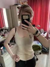 T-Shirt Sexy Vest Short-Tops Top-Tank Slim-Strap Knitted V-Neck Women Summer Ladies Sleeveless