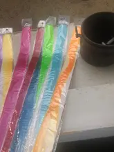 Alileader-extensiones de cabello sintético de 20 pulgadas con Clip, pelo postizo liso con Clips, ombré, productos para el cabello