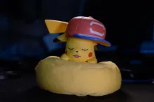 Figuras de acción de Pokémon de la serie de sueños estrellados, Pikachu, Jirachi, Eevee, Komala, Snorlax, Bulbasaur, Base de peluche