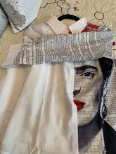 Camiseta de manga larga con botones para mujer, Blusa holgada informal Vintage de otoño para oficina, camisa de talla grande 5XL con estampado Floral