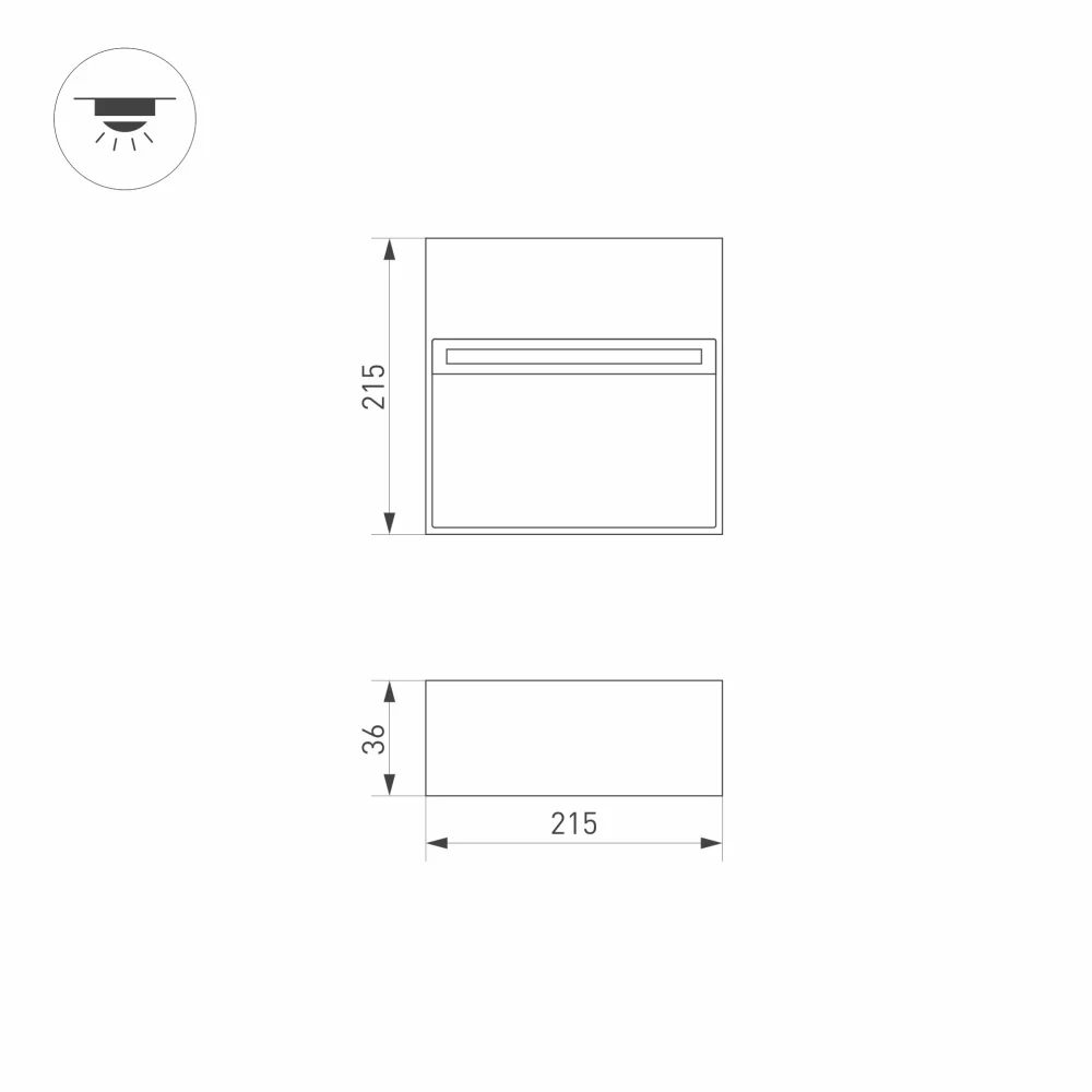 Светильник LGD-TRACE-S215x215-8W Warm3000 (GR 60 deg 230V) (ARL IP65 Металл 3 года) | Освещение