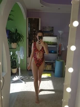 Bañador sexy de una pieza para mujer, monokini con estampado de leopardo, traje de baño de estilo vendaje, bikini acolchado de realce, de verano