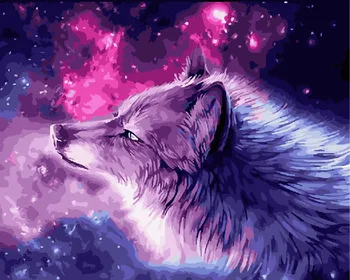 

Painting by numbers GX 30523 heavenly Wolf 40*50
