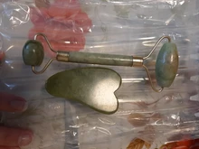 Rodillo de piedra de Jade Natural para masaje Facial, masajeador de gua sha, rascador, herramientas adelgazantes de belleza, relajación de la piel