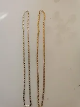 Collar de cadena Figaro para hombre, cadena larga de acero inoxidable, Color dorado, regalo de joyería, 2020