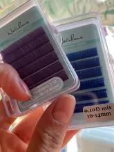 NATUHANA individuales-extensiones de pestañas de visón, de Corea, Color verde, azul y morado, Pestañas postizas naturales suaves de colores