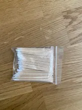 300 Uds desechables Ultra-pequeño hisopo de algodón sin pelusa Micro cepillos madera bastoncillos de algodón torundas de algodón con pegamento para extensión de pestañas quitar herramientas