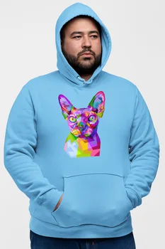 

Angemiel Wear Colorful Pharaoh Cat Blue Men 'S Hooded Sweatshirt