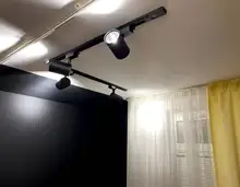 Track-Light Spotlight-Fixture Clothing Shop Store 220V Led COB Whole-Set for Home 12/20/30/40w-rail-spot