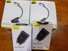 Baseus LED Clip Table Lamp Stepless Dimmable Wireless Desk Lamp Touch USB Rechargeable