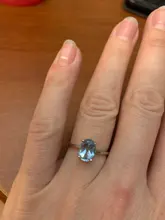 JewelryPalace-anillo de compromiso plata de primera ley y Topacio azul para mujer, sortija, plata esterlina 925, piedra preciosa, 925 anillos de plata esterlina solitario