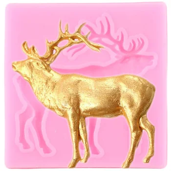 

Deer Silicone Mold Christmas Cake Decorating Tools DIY Candy Clay Moulds Cupcake Topper Fondant Molds Chocolate Gumpaste Mould