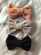 Pinzas para el pelo para niña pequeña, lazos, pasador de pana para niño, horquillas retro para fiesta, Clip de pico de pato