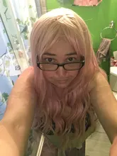 ALAN EATON-Pelucas sintéticas para mujer, cabelleras de contextura ondulada, largas, de color negra y rosada, con degradado, de pelo natural de fibra de alta temperatura