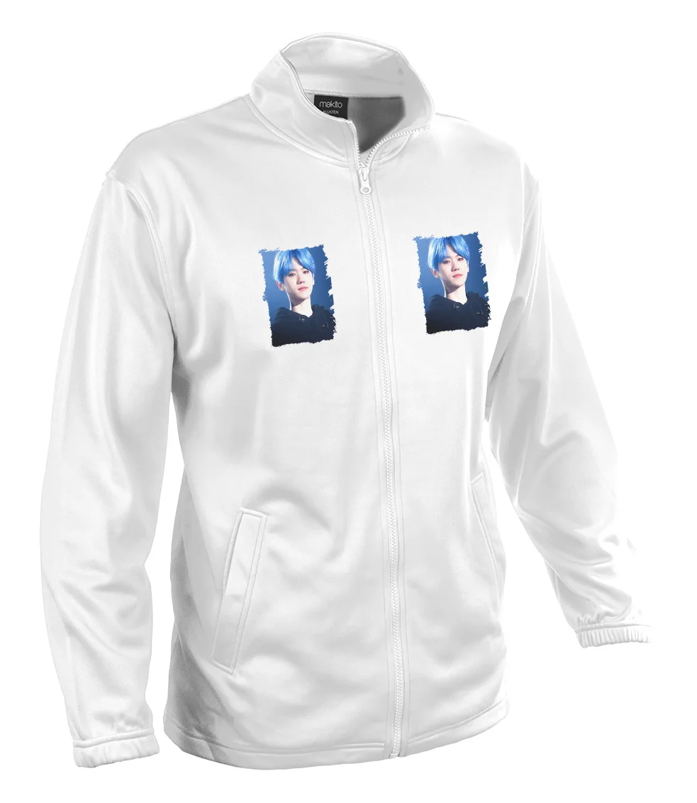 MERCHANDMANIA TECNICA jacket 2 drawings EXO BAEKHYUN LOVE CALL ME BABY man unisex Boy polyester tecnica Sport offer | Мужская одежда