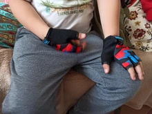 Guantes de Ciclismo de medio dedo para niños, de camuflaje, alta elasticidad, antideslizantes, equipo de ciclismo