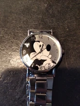 Caliente Mickey Mouse marca reloj de las mujeres con estilo de malla de acero inoxidable reloj de cuarzo Casual chica regalo Relogio reloj de los hombres
