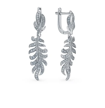 

Gold earrings with diamonds sunlight sample 585