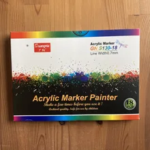 Gn-Rotuladores acrílicos de pintura acrílica, bolígrafos ideales para rotular tazas de porcelana, vidrio, roca, cerámica, lienzos de tela, o madera, 12 o 18 colores, de 0,7mm