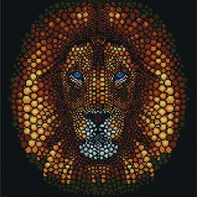 Алмазная мозаика APK 16059 Золотой лев 40*50 Эксклюзив