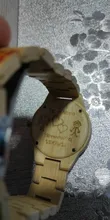 Reloj de madera bambú con mensaje y logo grabado personalizable, reloj OEM tallado con diseño creativo e impresión láser hecho a pedido, n° de producto
