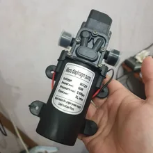 Mini bomba de agua de diafragma de 12V con interruptor automático, bomba de agua eléctrica de alta presión para lavado de coche, 60W, 5 litros por minuto, pulverizador automático de agua de 0.8Mpa